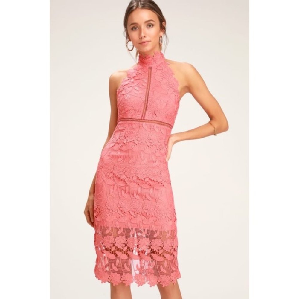 Bardot Noni Lace Halter Dress